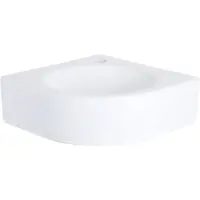 Differnz Cleo Rome Hoekfontein - Toilet Fontein Wasbak - 30x30x10 cm - Kwartrond - Sanitair Keramiek - Glanzend Wit