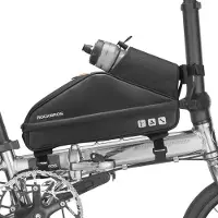 RockBros 3L Fiets Frametas met Bidonhouder - Waterafstotend - Bovenbuis Tas voor Racefiets & MTB - Slank Design - Zwart -