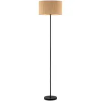 Home Sweet Home Scandinavische stijl Vloerlamp - Corduroy Lampenkap - Cilinder - Karamel - ø40 x 165 cm - E27 Fitting - Geschikt voor Woonkamers en slaapkamers - met Voetschakelaar