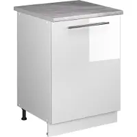 Vicco Wastafelkast Fame-Line, Wit Hoogglans/Wit, 60 cm