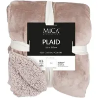 Mica Decorations Mardy Fleece Plaid - L200 x B150 cm - Polyester - Beige