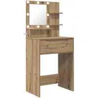 vidaXL Slaapkamer Toilet Tafels Artisanaal eiken 60 x 39,5 x 135 cm