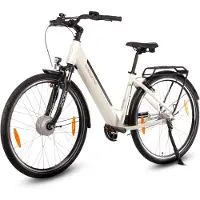SAXONETTE Comfort Plus 5.0 E-Bike 28 Inch - 468Wh Intube Accu - 95% Voorgemonteerd - Shimano Nexus 7 - Lage Instap - Verende Voorvork - Crème wit