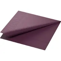 Duni servet 33*33 cm aubergine 125 cm