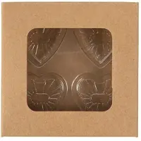 Packlinq Kraft Artisan Candy Box Set, Heart Insert 7x2.1x6.8 cm (25 pieces)