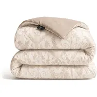 HappyBed Dekbed zonder overtrek 240x220 - Bedrukt dekbed zonder hoes - Hoesloos Dekbed met Print - Wasbaar - Lits Jumeaux - Flower