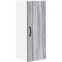 vidaXL Wandkast LUCCA Grijs sonoma 30 x 31 x 80 cm Bewerkt hout