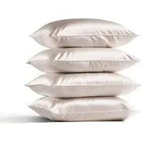 Silk Heaven 4x Zijden Kussensloop 50x60cm Ivoor Hotelsluiting 19 Momme - Kussensloop set - Luxe Silk Kussensloop 100% moerbei zijde - Zijde kussensloop - - 50x60cm / Hotelsluiting