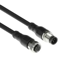 ACT SC3503 Industriële Sensorkabel | M12A 5-Polig Male naar M12A 5-Polig Female | Superflex Xtreme TPE kabel | Afgeschermd | IP67 | Zwart | 5 meter