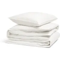 Yumeko Dekbedovertrek set Gewassen Percal Katoen 140x220 Wit - Eco, Bio & Fairtrade