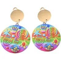 Charme Bijoux Clip oorbellen -strand- roze- geen gaatje-