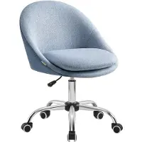 Songmics HOME - Bureaustoel - Relaxfauteuil - Van Katoen-Linnenmix - Verstelbare - Schuimvulling