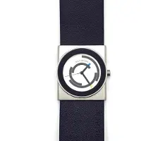 Rolf Cremer – Dameshorloge – Alvo Black - 3 ATM Staal en Leer - Zwart en wit
