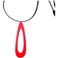Charme Bijoux Ketting hout -Moxi -Rood -verstelbaar-