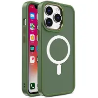 Hurtel Color Matte Case Serie - iPhone 15 Plus Etui - Magnetisch - Groen - Met MagSafe