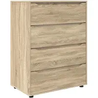 vidaXL Opbergkasten 80 x 48 x 105 cm Bewerkt hout Sonoma Eik