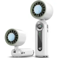 VHV - Handventilator - Ice cooling mini ventilator met LED lamp - 5 standen en USB-C - Voor kantoor, reis en bureau
