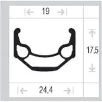 Cordo Voorwiel 28x1 14 - 19-622 zac19 zwart shimano uitval rm 70 naaf rvs s - ZWART