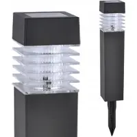 Sanico Martin Serie - Solar Tuinlamp LED Zwart - 40cm - Met Schemersensor