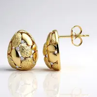 Cavill - Zilveren Oorbellen met I1 G Afrikaanse Diamanten - 925 Sterling Zilver Verguld - 14 mm Ronde Briljant Pavé Oorknopjes - Elegant en Fijn
