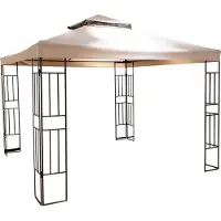 Koopman Tuinpaviljoen - Vouwbaar - Stalen Frame - 270x300 cm - Beige