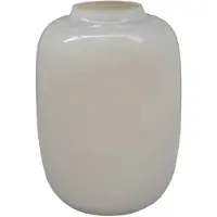 Vase the World Vaas Artic | Medium |Pastel Ivory | Glans | mondgeblazen glas | Ø25 x H35 cm