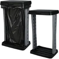 Excellent houseware Vuilniszakhouder - 2x - 60 l - H73 cm - prullenbak/vuilnisbak
