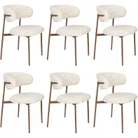Housecraft living Claes Eetkamerstoelen Gemêleerd Off-White - Set van 6