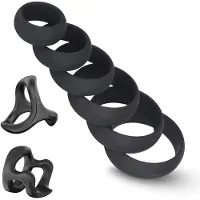 IVY LUX Premium Cockring Set 8-delig – Medisch Siliconen – Penisring Set voor Mannen en Koppels – Herbruikbaar & Waterproof – Zwart