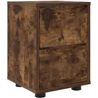 vidaXL Nachtkastje Rook Eiken 30.5 x 30 x 43 cm Bewerkt hout