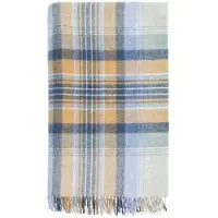 Bronte by moon Plaid Kintyre Blauw - Shetland Lamswol - 140x185 - Bronte by Moon Scotland