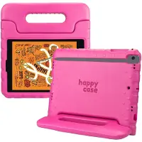 HappyCase Kinder Tablethoes Geschikt voor Apple iPad Mini 1/2/3/4/5 | Kindvriendelijke Hoes | Beschemhoes | Kinderhoes | met Handvat en Standaard | Roze