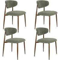 Housecraft living Noor Eetkamerstoelen Groen - Set van 4