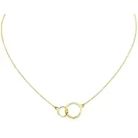 Zinzi Gold 14 karaat gouden jasseron ketting ronde vormen 42cm ZGC113