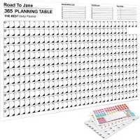 JeiibrZui Bureau- En Wandkalender 2025-2026 - Groot Formaat Werkplanner Voor Efficiënt Tijdmanagement En Overzichtelijke Planning - 1 - Voor Kantoor, Thuis, School, Universiteit En Studenten - Wit