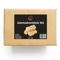 BBQBuddies Aanmaakwokkels 1KG – BBQ Aanmaakblokjes voor Kamado, Haard, Vuurkorf en Pizzaoven – Geurarm & Makkelijk Aansteken