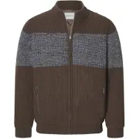 Babista gebreid vest +FIT Collectie Plus Size met wol - donkerbruin male | Maat: 4XL