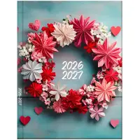Soho Agenda - A5 Formaat - 21x14,5cm - Jaar 26/27 - 12 maanden - Augustus t/m Juli - 1 week op 2 pagina's - Harde kaft - Met leeslint - Origami