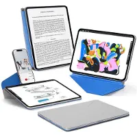 MOFT Hoes Geschikt voor Apple iPad Mini 7 / 6 - Dynamic Folio Book Case - Magnetische Beschermhoes met Standaard - 20+ Kijkhoeken - MOVAS Vegan Leer - Sleep/Wake - Cement