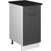 Vicco Onderkast voor spoelbak/kookplaat Fame-Line, Donkergrijs/Wit, 40 cm, WB Antraciet