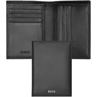 HUGO BOSS Leren Kaarthoes Classic Smooth Card Case Black Zwart