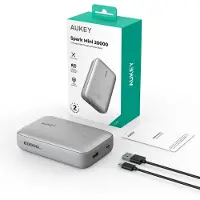 Aukey PB-Y57 - Powerbank van 20.000mAh - 22.5W - Geïntegreerde USB-C kabel - Storm Gray