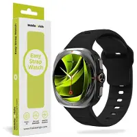 Mobile Origin Banden Voor Galaxy Watch Ultra 47Mm Easy Strap Silicone Zwart