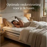 HAUSS SPOLE Matras 90x200 cm - Pocketveringmatras Met Comfortschuim En 7 Zones - Ergonomische Ondersteuning - Zonder Matras - Wit