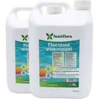 Famiflora Flocculant (vlokmiddel) vloeibaar 2x 5L - vloeibare flocculant voor kristalhelder water! - Vlokt vuil efficiënt zodat je snel helder water krijgt zonder extra werk