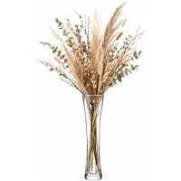 Alessandro bloemenvaas Havana - transparant glas - H30 cm - taps opening - steelbloemen en siertakken