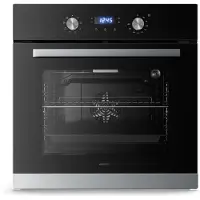 Klarstein Verosteel Inbouwoven 60 cm – 67 L elektrische oven, 8 kookmodi, energieklasse A, rvs & glas, timer, bakplaat