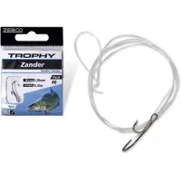 Zebco Trophy Zander Hook-to-Nylon 70cm (8 pcs) Hook Silver - Maat : 6