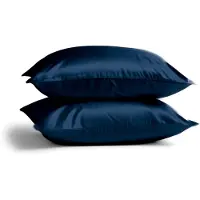 Silk Heaven 2x Zijden Kussensloop 60x70cm Blauw Hotelsluiting 19 Momme - Kussensloop set - Luxe Silk Kussensloop 100% moerbei zijde - Zijde kussensloop - - 60x70cm (standaard) / Hotelsluiting