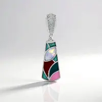 Cavill - Hanger 925 Sterling Zilver met 0,27 ct Welo Opal - Marquise Slijpsel - Ethiopische Opaal met Zirkoon Accent - Uniek en Kleurrijk Sieraad